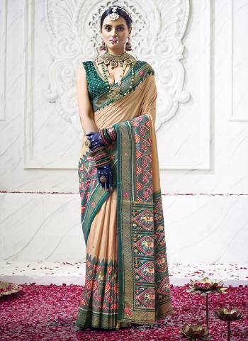 Looking These Party Wear Saree in Fine Colored.These Saree And Blouse is Fabricated On Cotton Silk Pair.Its Beautified With Weavon Designer With Printed And Mirror Work.