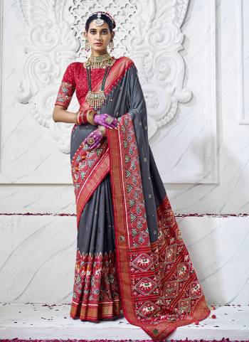 Looking These Party Wear Saree in Fine Colored.These Saree And Blouse is Fabricated On Cotton Silk Pair.Its Beautified With Weavon Designer With Printed And Mirror Work.