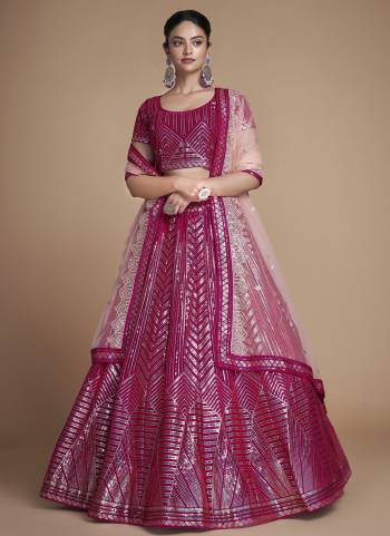 For A Designer Look,Grab These Lehenga Choli in Fine Colored.These Lehenga And Choli Are Fabricated On Georgette Pair With Soft Net Dupatta.Its Beautified With Heavy Designer Sequance,Thread Embroidery Work.