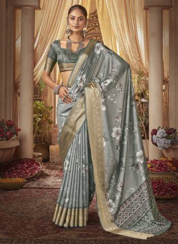 Attrective Looking These Party Wear Saree in Fine Colored.These Saree Are Cotton Silk And Blouse is Fabricated On Cotton Silk Pair.Its Beautified With Weavon Jari Border Designer With Digital Floral Printed.