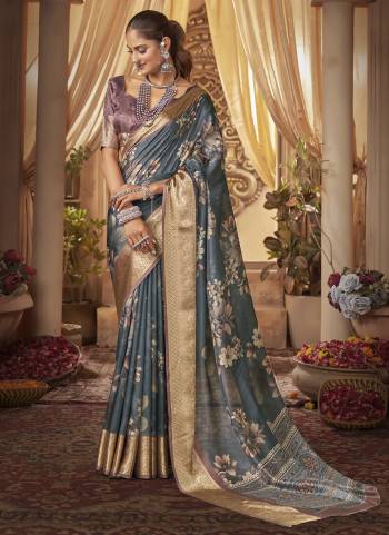 Attrective Looking These Party Wear Saree in Fine Colored.These Saree Are Cotton Silk And Blouse is Fabricated On Cotton Silk Pair.Its Beautified With Weavon Jari Border Designer With Digital Floral Printed.