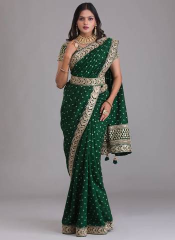 Look These Saree in Fine Colored.These Saree Are Vichitra And Blouse is Fabricated On Dupion Pair.Its Beautified With Designer Heavy Jari,Sequance Embroidery Work Lace Border And Blouse.