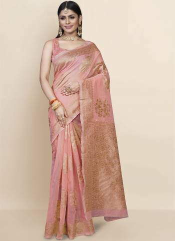 Grab These Festive Wear Saree in Fine Dark Colored.These Saree is Fabricated On Chanderi Cotton Pair With Chanderi Cotton Blouse.Its Beautified With Wevon Jacquard Floral Designer.