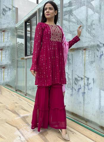 Grab These Beautiful Looking Readymade Top With Bottom Dupatta Suits.These Top And Bottom is Fabricated On Georgette And Chanderi Dupatta.Its Beautified With Designer Embroidery, Hand Work.