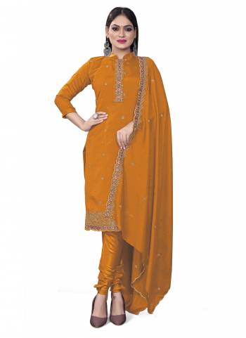 Attrective This Suits In Lovely Color.Its Pretty Top Is Silk Based Paired Bottom Santoon And Silk Fabricated Dupatta Are Designer Sequance Embroidery Work. Which Gives An Attractive To The Dress.