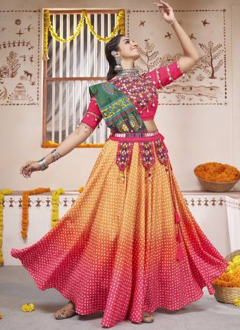 Attrective These Navratri Special Lehenga Choli in Fine Colored.These Lehenga And Blouse Are Rayon And Dupatta Are Fabricated On Cotton.Its Beautified With Designer Embroidery Work.