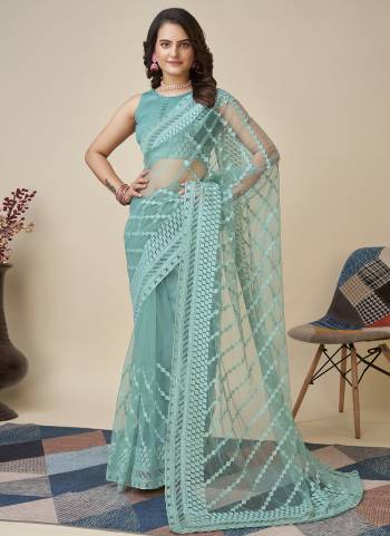 Attrective Look These Saree in Fine Colored.These Saree Are Soft Net And Blouse is Mono Banglori Fabricated.Its Beautified With Designer Chikankari Embroidery Work.