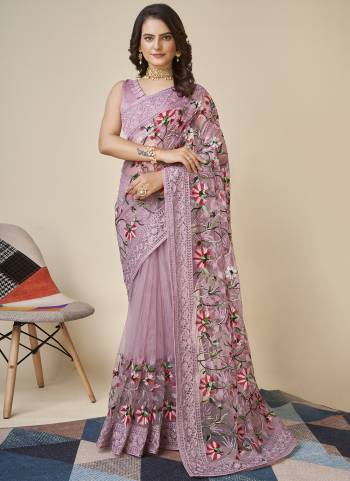 Attrective Look These Saree in Fine Colored.These Saree Are Soft Net And Blouse is Mono Banglori Fabricated.Its Beautified With Designer Multy Thread Chikankari Embroidery Work.