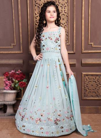 For A Designer Look,Grab These Kidswear Readymade Lehenga Choli in Fine Colored.These Lehenga And Choli Are Fabricated On Georgette Pair With Georgette Dupatta.Its Beautified With Designer Sequance Embroidery Work.