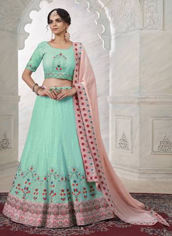 For A Fancy Designer Look,Grab These Lehenga Choli With Dupatta in Fine Colored.These Lehenga And Choli Are Soft Net And Dupatta Are Fabricated On Soft Net Pair.Its Beautified With Designer Thread,Dori Embroidery,Stone Work.