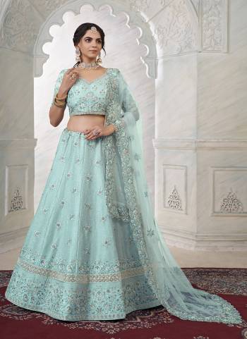 For A Fancy Designer Look,Grab These Lehenga Choli With Dupatta in Fine Colored.These Lehenga And Choli Are Art Silk And Dupatta Are Fabricated On Soft Net Pair.Its Beautified With Designer Thread,Dori,Sequance Embroidery Work.