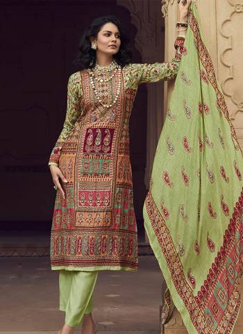 Looking These Suit in Fine Colored Pair With Bottom And Dupatta.These Top And Dupatta Are Fabricated On Bemberg Muslin Pair With Viscose Muslin Bottom.Its Beautified With Designer Digital Printed With Antique Hand Work.