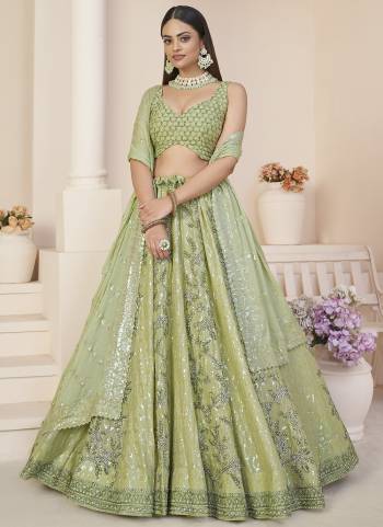 For A Fancy Designer Look,Grab These Lehenga Choli With Dupatta in Fine Colored.These Lehenga And Choli Are Faux Georgette And Dupatta Are Fabricated On Faux Georgette Pair.Its Beautified With Designer Sequance Embroidery,Stone Work.