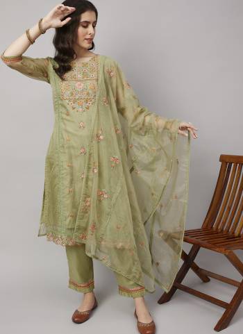 Attrective These Beautiful Looking Readymade Suits.These Top And Dupatta Are Organza And Bottom Are Chinon Fabricated.Its Beautified With Disigner Embroidery Work.