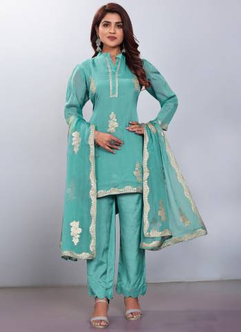 Attrective These Beautiful Looking Readymade Suits.These Top And Dupatta Are Viscose And Bottom Are Viscose Fabricated.Its Beautified With Wevon Jacquard Butta Disigner.