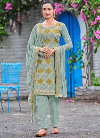 Grab These Suit in Fine Colored Pair With Bottom And Dupatta.These Top And Dupatta Are Fabricated On Faux Georgette Pair With Dull Santoon Bottom.Its Beautified With Heavy Designer Embroidery Work.