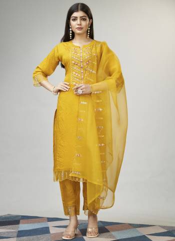 Attrective These Suit in Fine Colored Pair With Bottom And Dupatta.These Top And Bottom Are Fabricated On Viscose Pair With Organza Dupatta.Its Beautified With Designer Embroidery Work.