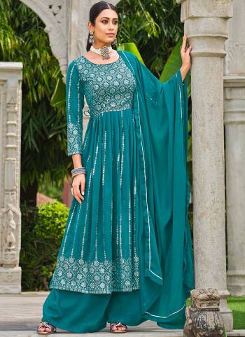 Garb These Readymade Plazzo Suit in Fine Colored Pair With Bottom And Dupatta.These Top And Dupatta Are Fabricated On Faux Georgette Pair With Faux Georgette Bottom.Its Beautified With Designer Heavy Sequance Embroidery Work.