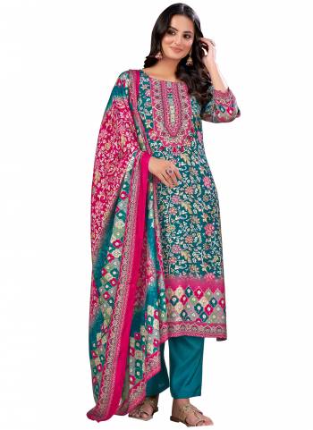 Attrective These Beautiful Looking Readymade Suits.These Top And Dupatta Are Muslin And Bottom Are Muslin Fabricated.Its Beautified With Disigner Digital Printed With Hand Work.