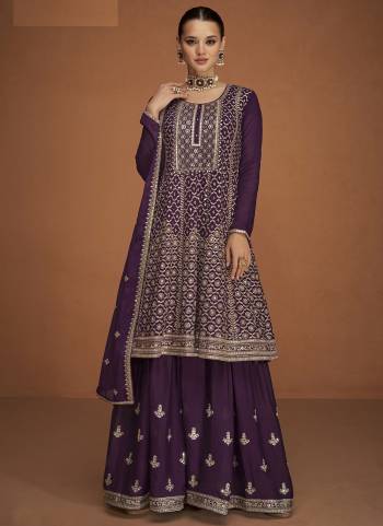 Garb These Designer Plazzo Suits in Fine Colored Pair With Dupatta.These Top And Dupatta Are Fabricated On Georgette Pair With Georgette Bottom.Its Beautified With Heavy Designer Floral Sequance Embroidery Work.