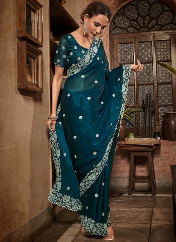 Garb These Fancy Party Wear Saree in Fine Colored.These Saree Are Sitara Chiffon And Blouse is Fabricated On Sitara Chiffon Pair.Its Beautified With Blooming Color With Designer Sequance Embroidery Work.