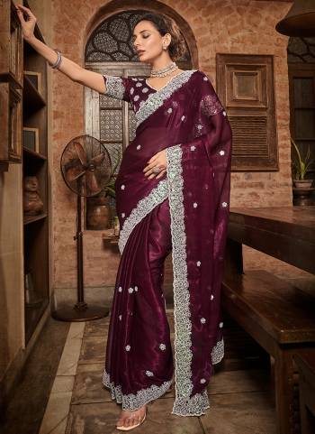 Garb These Fancy Party Wear Saree in Fine Colored.These Saree Are Sitara Chiffon And Blouse is Fabricated On Sitara Chiffon Pair.Its Beautified With Blooming Color With Designer Sequance Embroidery Work.