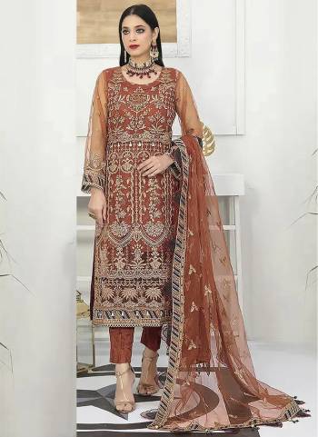 Attrective These Designer Suit in Fine Colored Pair With Bottom And Dupatta.These Top And Dupatta Are Fabricated On Net Pair With Santoon Bottom.Its Beautified With Santoon Inner.Its Beautified With Heavy Designer Embroidery Work.