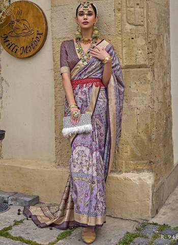 Looking These Party Wear Saree in Fine Colored.These Saree And Blouse is Fabricated On V P  Silk.Its Beautified Designer  Printed,Wevon Jari Designer.