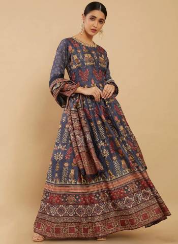 Grab These Partywear Anarkali Suit in Fine Colored Pair With Dupatta.These Suits Are Fabricated On Doll Silk Pair With Chinon Dupatta.Its Beautified With Designer Digital Printed With Hand Work In Nack Line.