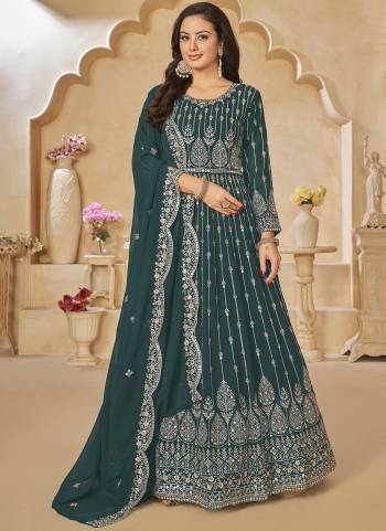 Attrective These Anarkali Suit in Fine Colored Pair With Bottom And Dupatta.These Top And Dupatta Are Fabricated On Faux Georgette Pair With Santoon Bottom.Its Beautified With Santoon Inner.Its Beautified With Designer Heavy Sequance Embroidery Work.