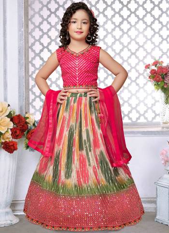 For A Designer Look,Grab These Kidswear Readymade Lehenga Choli in Fine Colored.These Lehenga Are Chinon And Choli Are Fabricated On Satin Pair With Net Dupatta.Its Beautified With Designer Digital Printed,Sequance Embroidery Work.