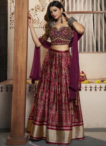 For A Designer Look,Grab These Lehenga Choli in Fine Colored.These Lehenga And Choli Are Fabricated On Silk Pair With Georgette Dupatta.Its Beautified With Designer Printed With Mirror,Thread Embroidery,Hand Work.