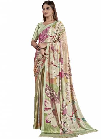 Garb These Designer Party Wear Saree in Fine Colored.These Saree And Blouse is Fabricated On Fancy Crepe Silk Pair.Its Beautified With Designer Digital Printed.