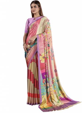 Garb These Designer Party Wear Saree in Fine Colored.These Saree And Blouse is Fabricated On Fancy Crepe Silk Pair.Its Beautified With Designer Digital Printed.