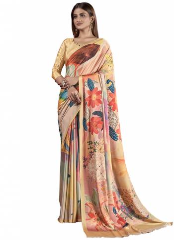 Garb These Designer Party Wear Saree in Fine Colored.These Saree And Blouse is Fabricated On Fancy Crepe Silk Pair.Its Beautified With Designer Digital Printed.