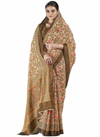 Looking These Party Wear Designer Saree in Fine Colored.These Saree And Blouse is Fabricated On Fancy Natural Silk Pair.Its Beautified With Wevon Jari Jacquard Designer With Digital Printed.