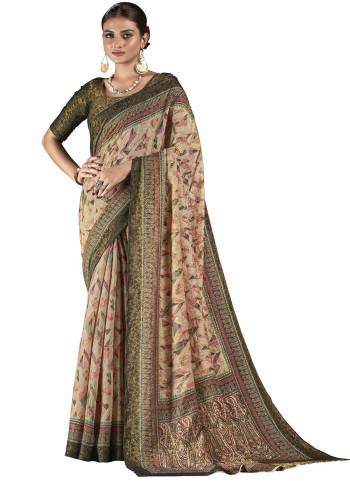 Looking These Party Wear Designer Saree in Fine Colored.These Saree And Blouse is Fabricated On Fancy Natural Silk Pair.Its Beautified With Wevon Jari Jacquard Designer With Digital Printed.