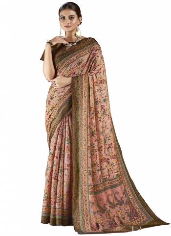 Looking These Party Wear Designer Saree in Fine Colored.These Saree And Blouse is Fabricated On Fancy Natural Silk Pair.Its Beautified With Wevon Jari Jacquard Designer With Digital Printed.