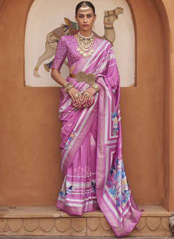 Looking These Party Wear Patola Saree in Fine Colored.These Saree And Blouse is Fabricated On V P Silk.Its Beautified Floral Printed, Wevon Jari Designer.