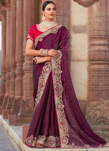 Attrective These Fancy Party Wear Saree in Fine Colored.These Saree Are Satin Burbery And Blouse is Fabricated On Art Silk Pair.Its Beautified With Heavy Embroidery,Diamond,Jharkhoon Blouse Work.