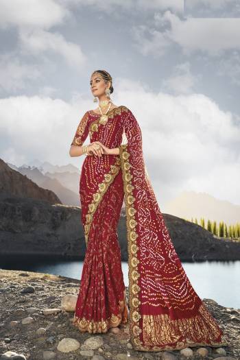 Looking These Party Wear Saree in Fine Colored.These Saree Are Gajji Satin And Blouse is Fabricated On Silk.Its Beautified Designer Real Mirror,Moti,Cut Dana,Kachhi Work With Diamond Work.