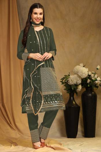 Attrective These Suit in Fine Colored Pair With Bottom And Dupatta.These Top Are Faux Georgette And Bottom Are Fabricated On Santoon Pair With Nazmin Dupatta.Its Beautified With Santoon Inner.Its Beautified With Designer Sequance Embroidery Work.