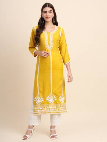 Attrective These Beautiful Looking Readymade Kurti.These Kurti is Fabricated On Rayon.Its Beautified With Designer Embroidery Work.