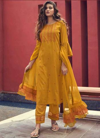 Attrective These Suit in Fine Colored Pair With Bottom And Dupatta.These Top And Bottom Are Fabricated On Viscose Pair With Organza Dupatta.Its Beautified With Designer Embroidery Work.