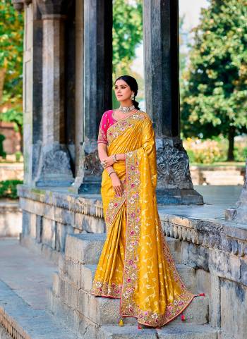 Looking These Party Wear Designer Saree in Fine Colored.These Saree Are Banarasi Silk And Blouse is Fabricated On Raw Silk.Its Beautified With Wevon Designer With Sequance,Jari,Thread Embroidery Work.