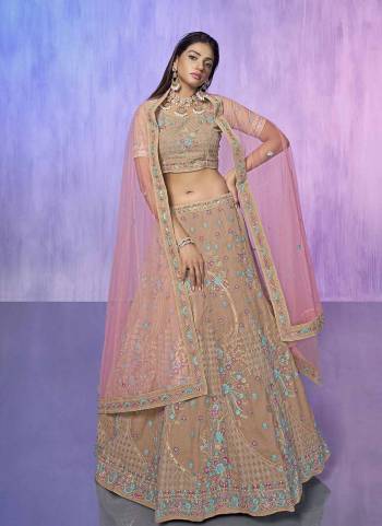 For A Designer Look,Grab These Lehenga Choli in Fine Colored.These Lehenga And Choli Are Fabricated On Georgette Pair With Soft Net Dupatta.Its Beautified With Heavy Designer Embroidery Work.