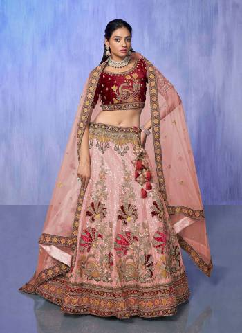 For A Designer Look,Grab These Lehenga Choli in Fine Colored.These Lehenga And Choli Are Fabricated On Velvet Pair With Soft Net Dupatta.Its Beautified With Heavy Designer Embroidery Work.