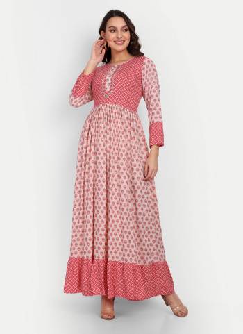 Grab These Beautiful Looking Party Wear Readymade Long Kurti.These Kurti is Fabricated On Viscose.Its Beautified With Designer Printed,Embroidery Work.