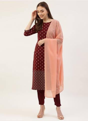 Garb These Beautiful Looking Readymade Suits.These Top And Bottom Are Crpe And Dupatta Are Georgette Fabricated.Its Beautified With Disigner Printed With Hand Work.