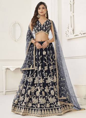 For A Different Look,Grab These Party Wear Designer Lehenga in All Over Pretty Colored Pair With Blouse And Dupatta.These Lehenga Choli And Dupatta is All Over Butterfly Net Base Fabric With Designer Cotton Thread,Sequance Embroidery Work.